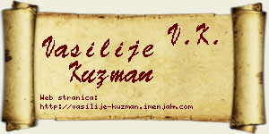 Vasilije Kuzman vizit kartica
